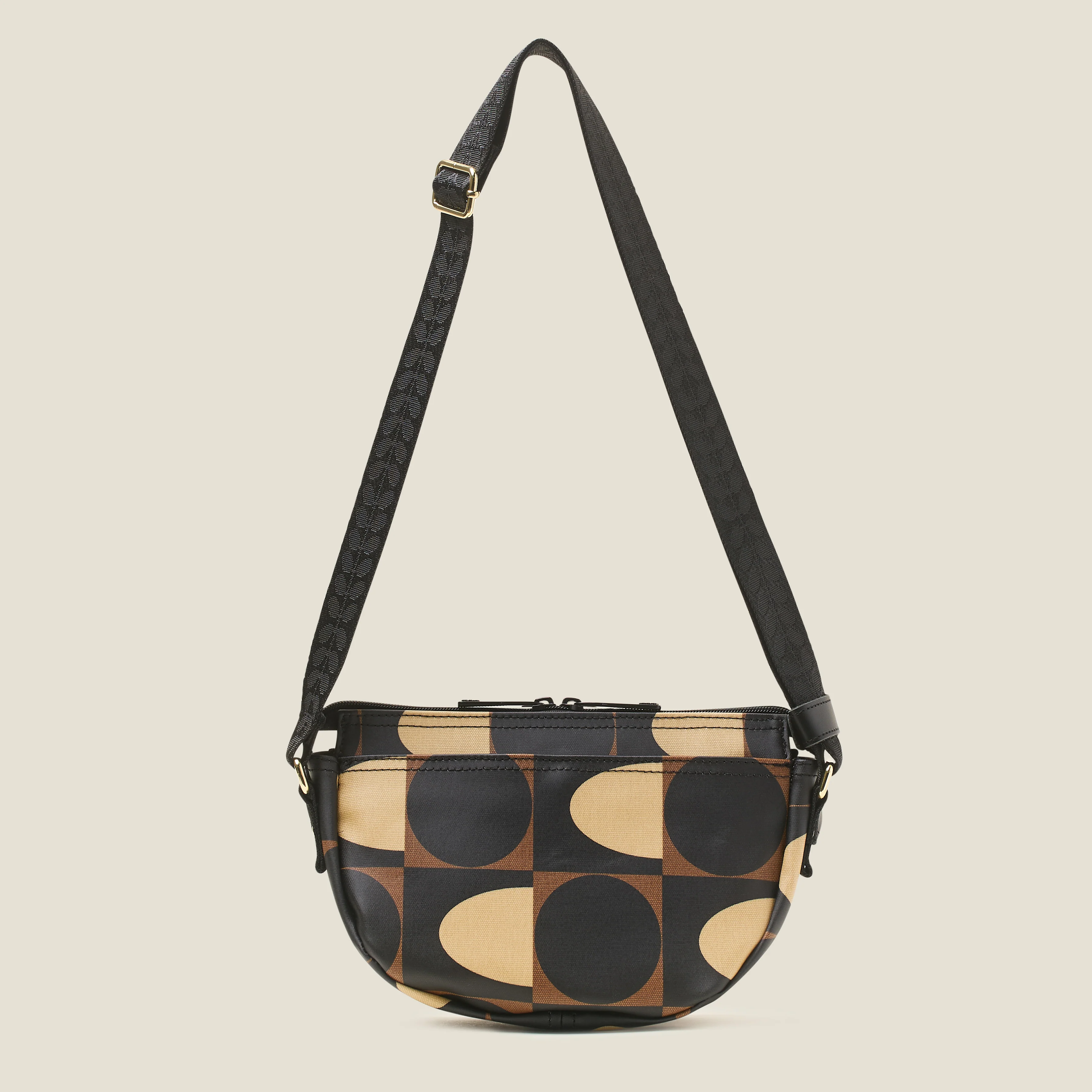 Mini Rounder Crossbody - Spot Square Mocha - Image 4