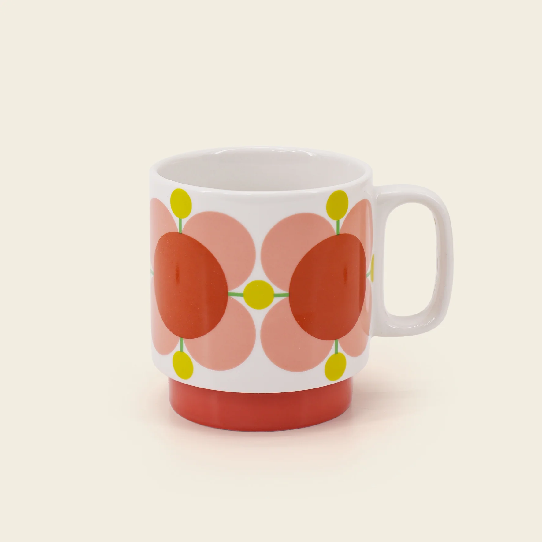 Large Mug Set of 2 - Atomic Flower Bubblegum/Basil - Image 4