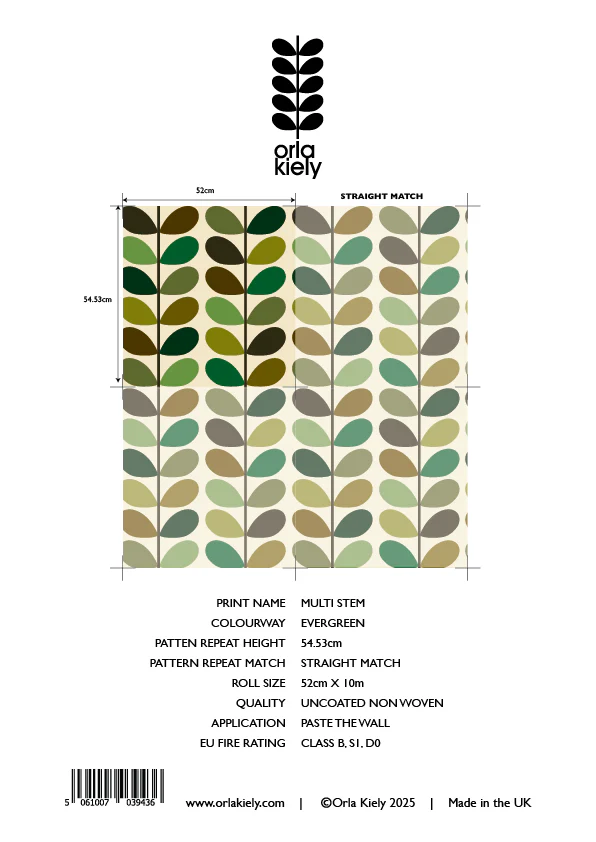 Multi Stem Evergreen Wallpaper Sample - Image 2