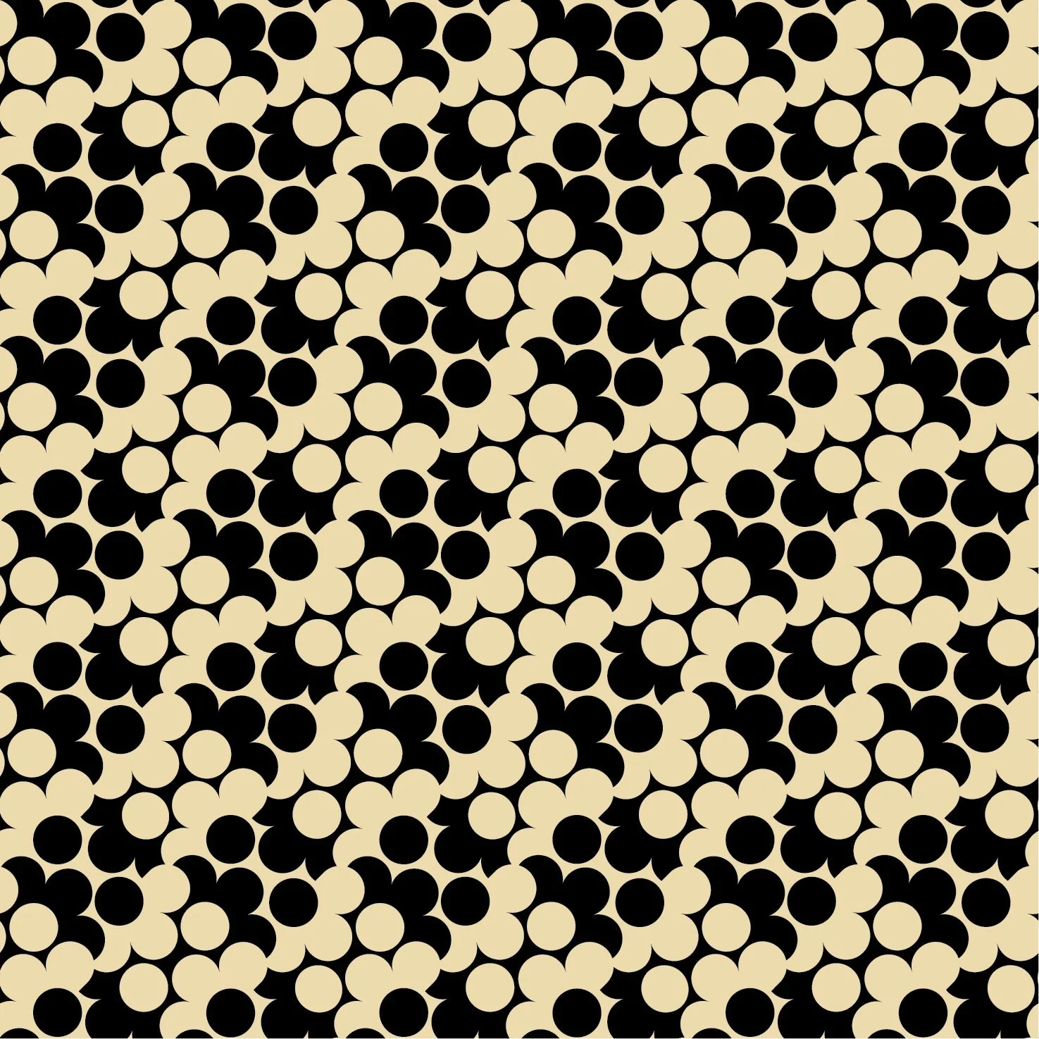 Puzzle Flower Mono Wallpaper - Image 2