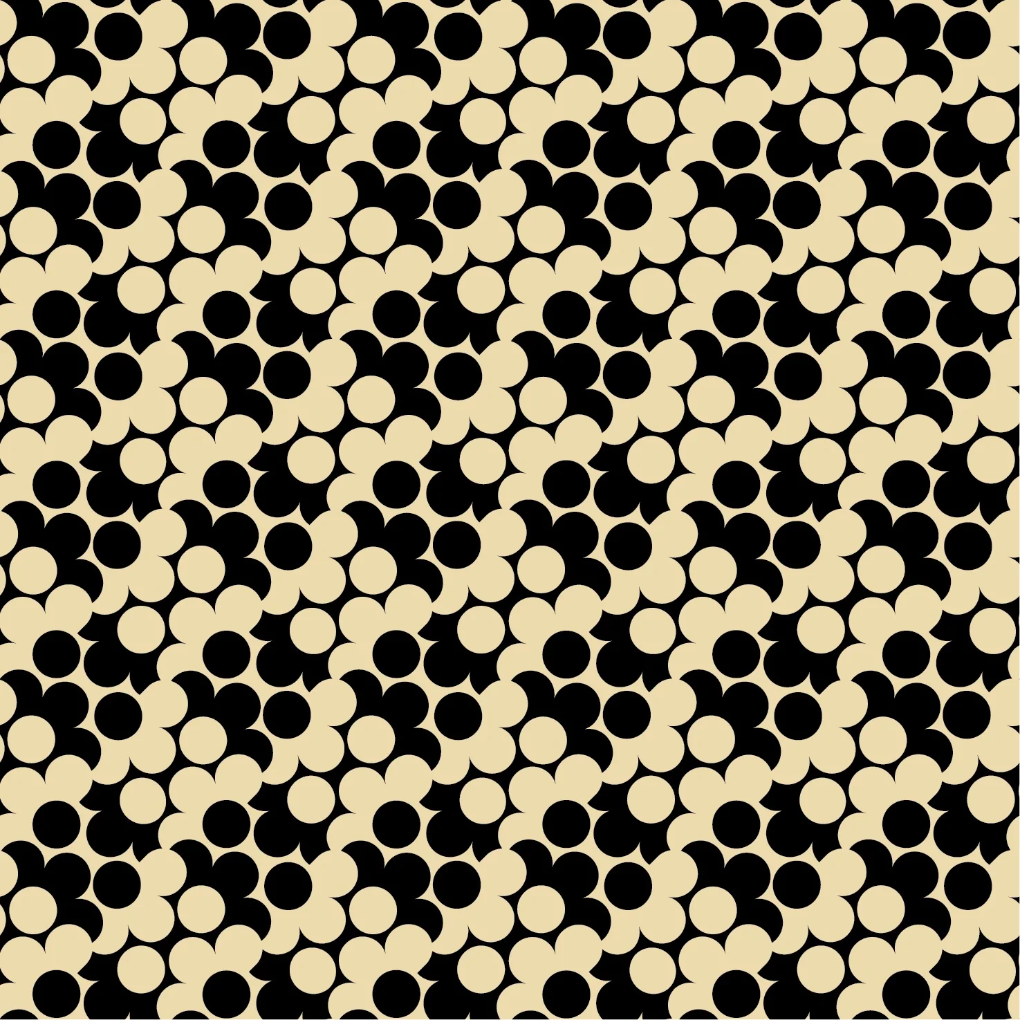 Puzzle Flower Mono Wallpaper Sample