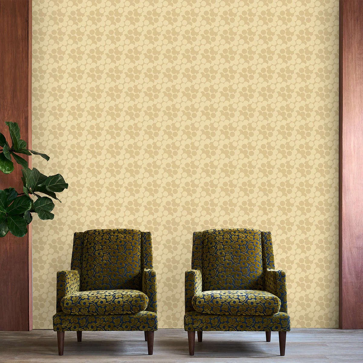 Puzzle Flower Neutral Wallpaper