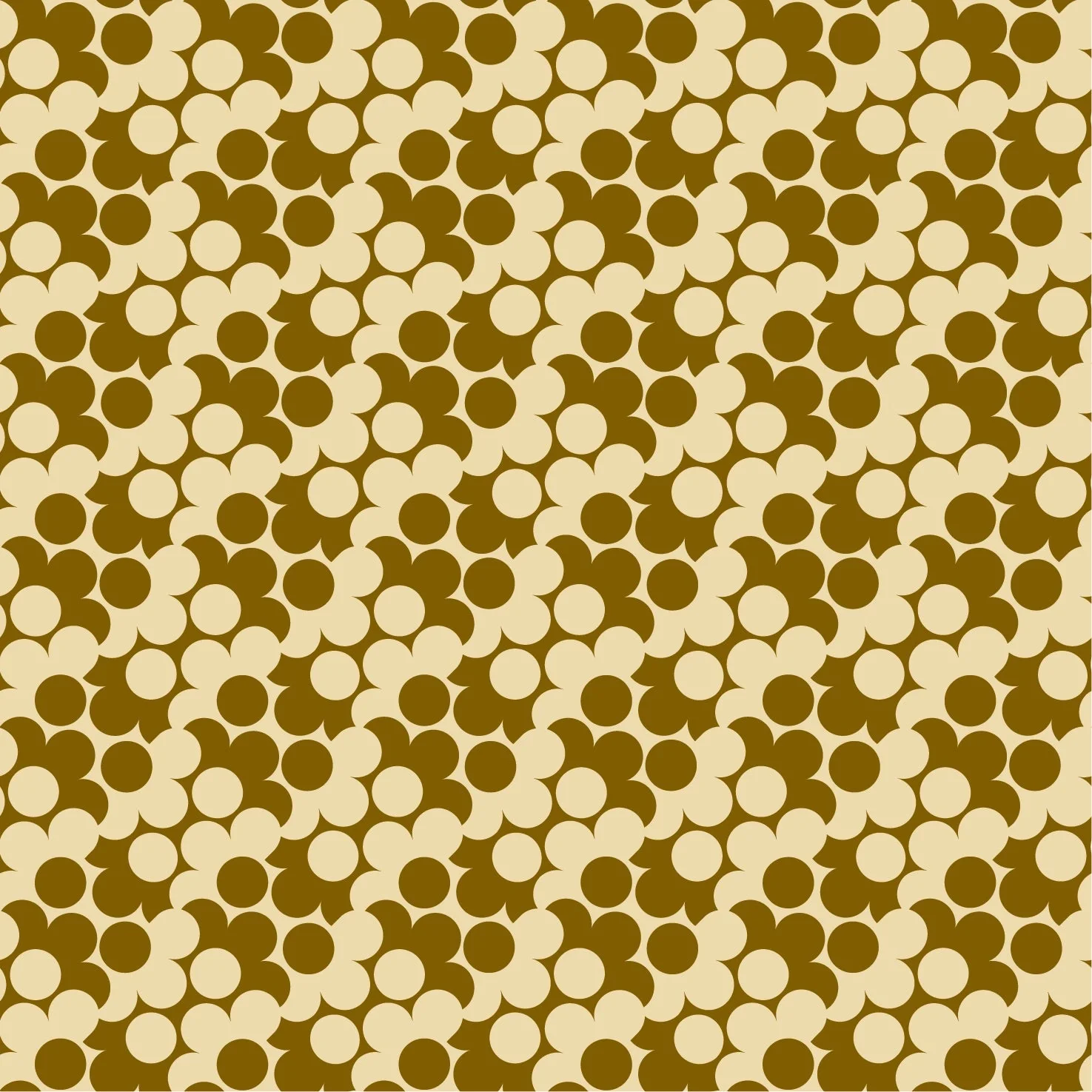 Puzzle Flower Ochre Wallpaper - Image 2