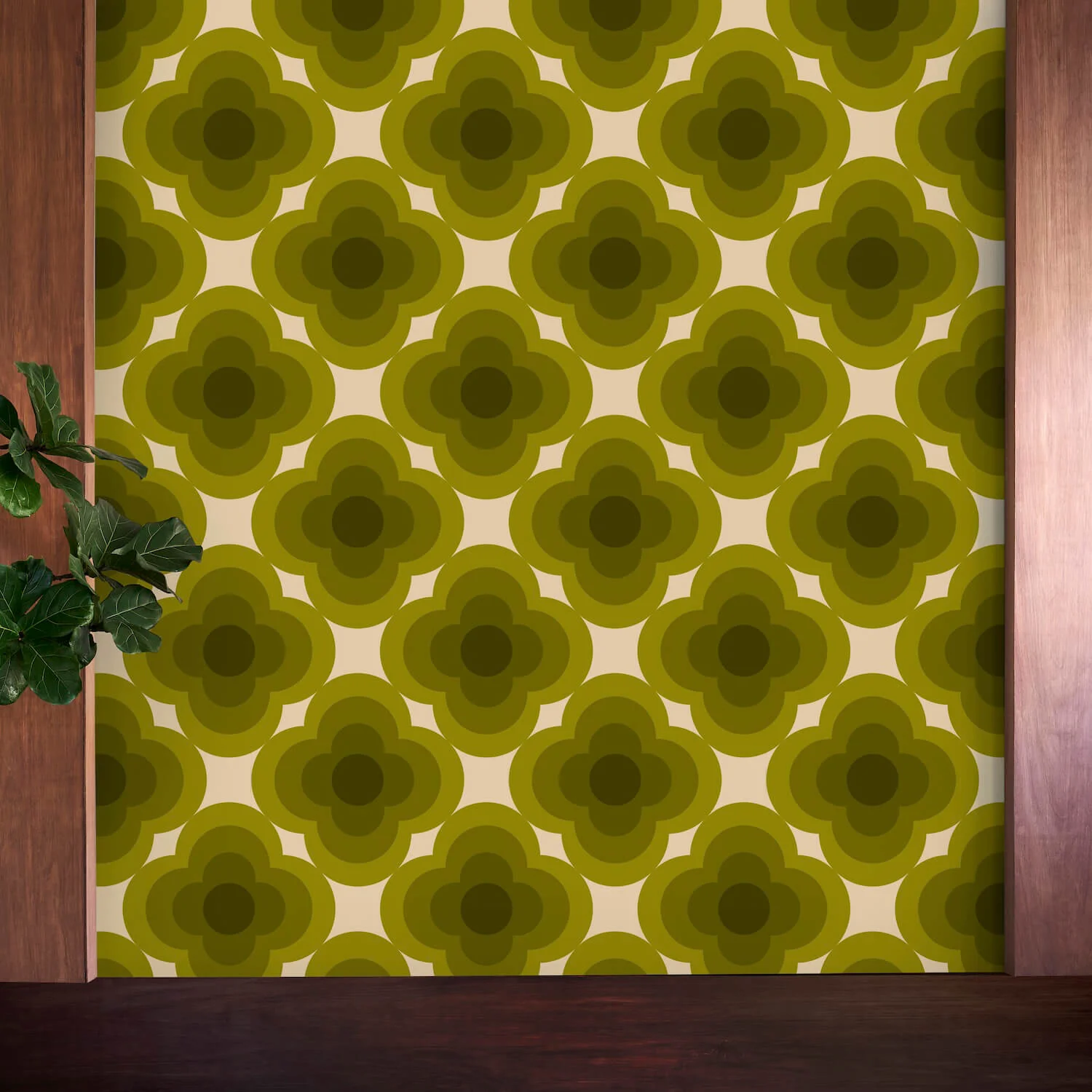 Radial Flower Seagrass Wallpaper