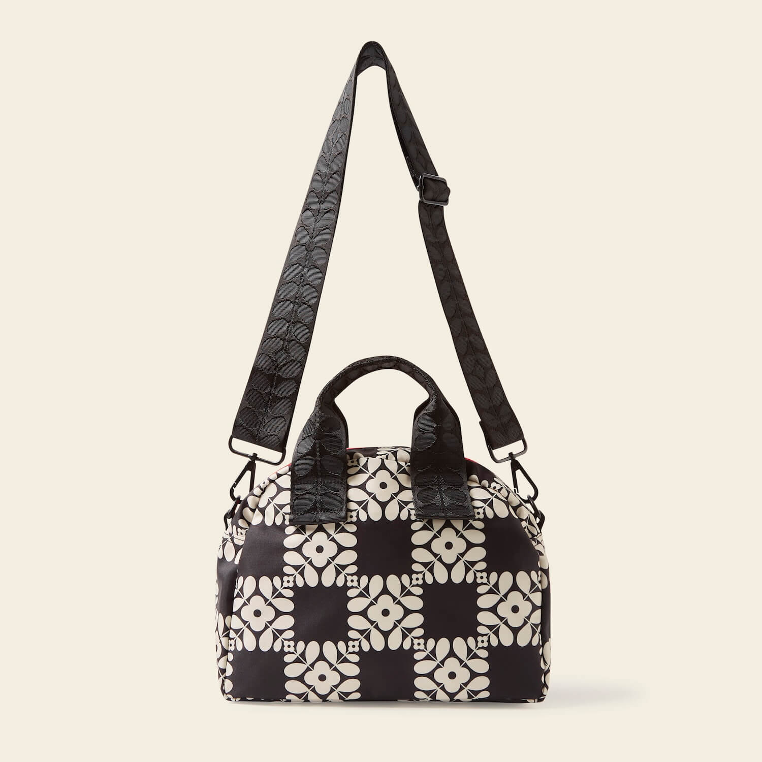 Radial Handbag - Lattice Flower Tile Onyx - Image 4