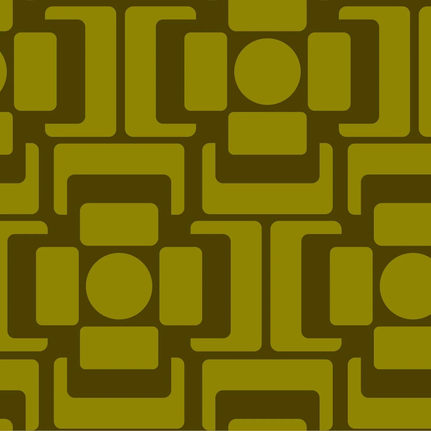 Seventies Square Flower Moss Wallpaper - Image 2