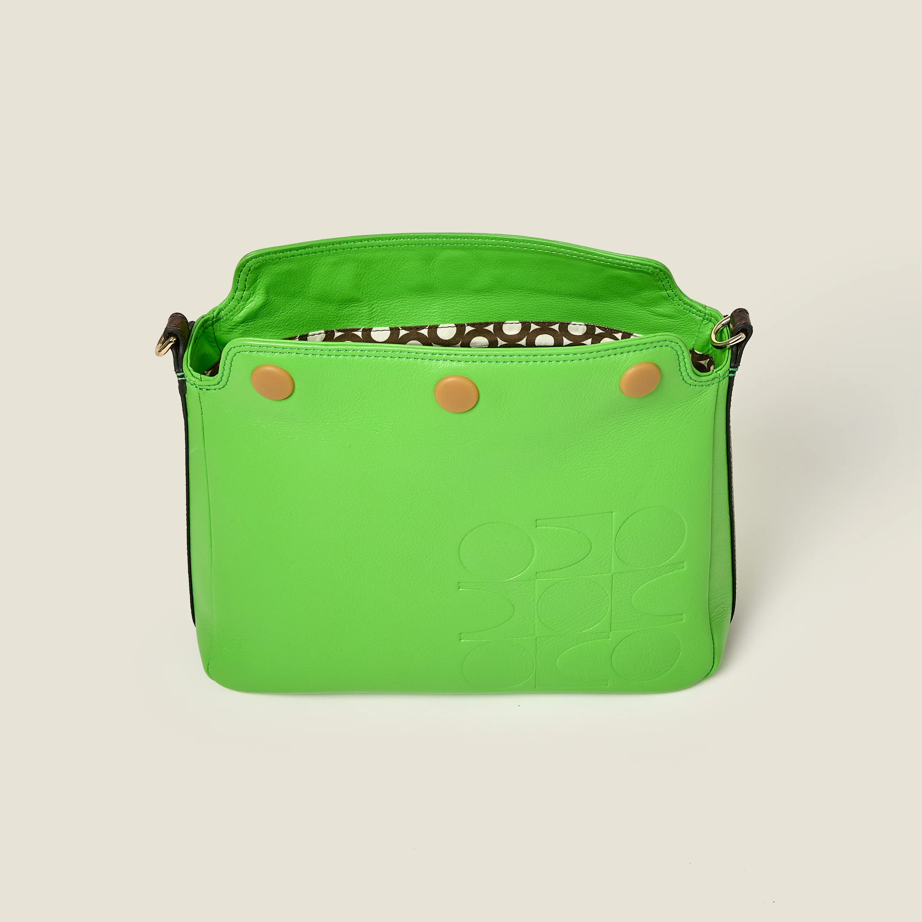 Small Softie Leather Shoulder Bag - Lawn Green - Image 8