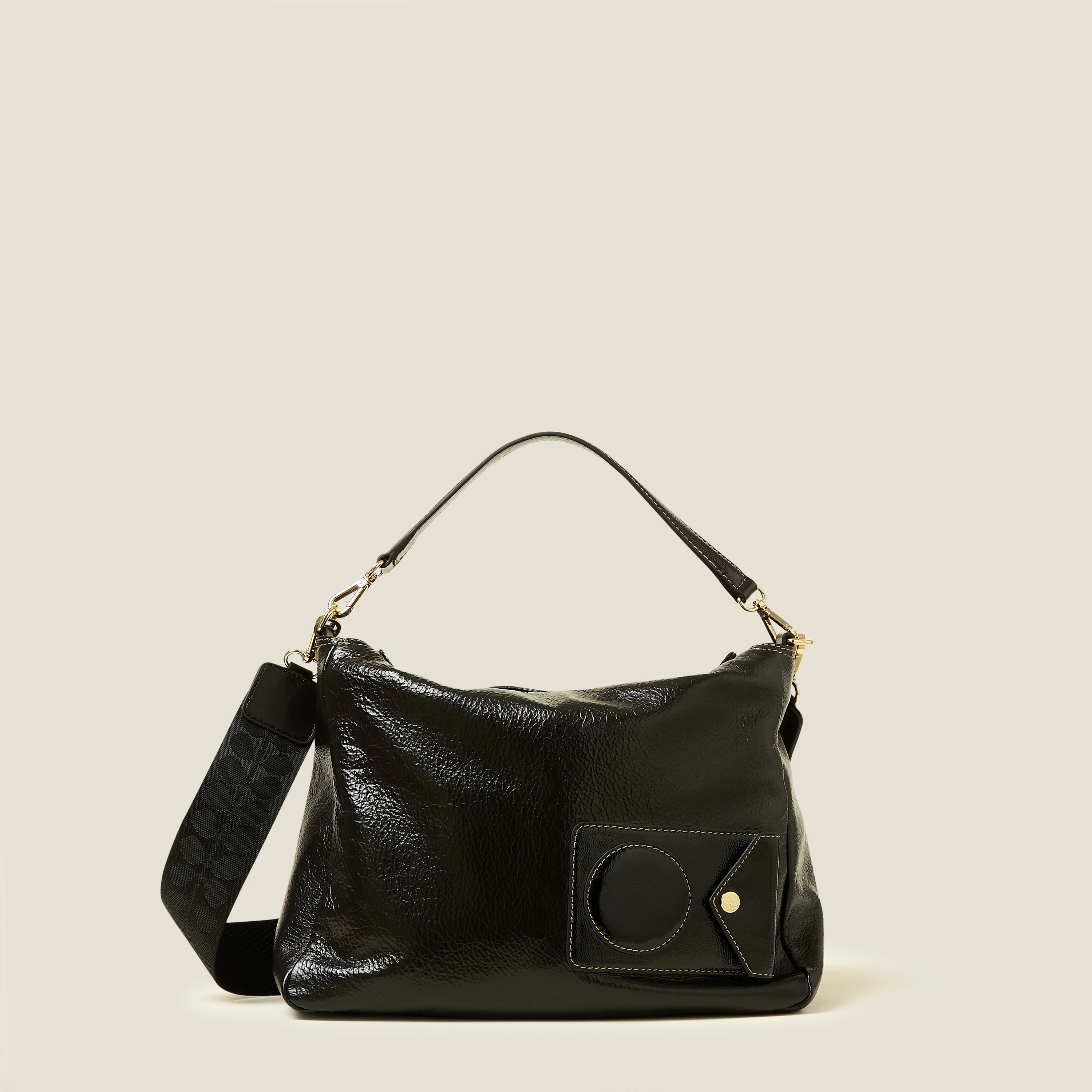 Softie Shoulder Bag - OK Applique Black - Image 2