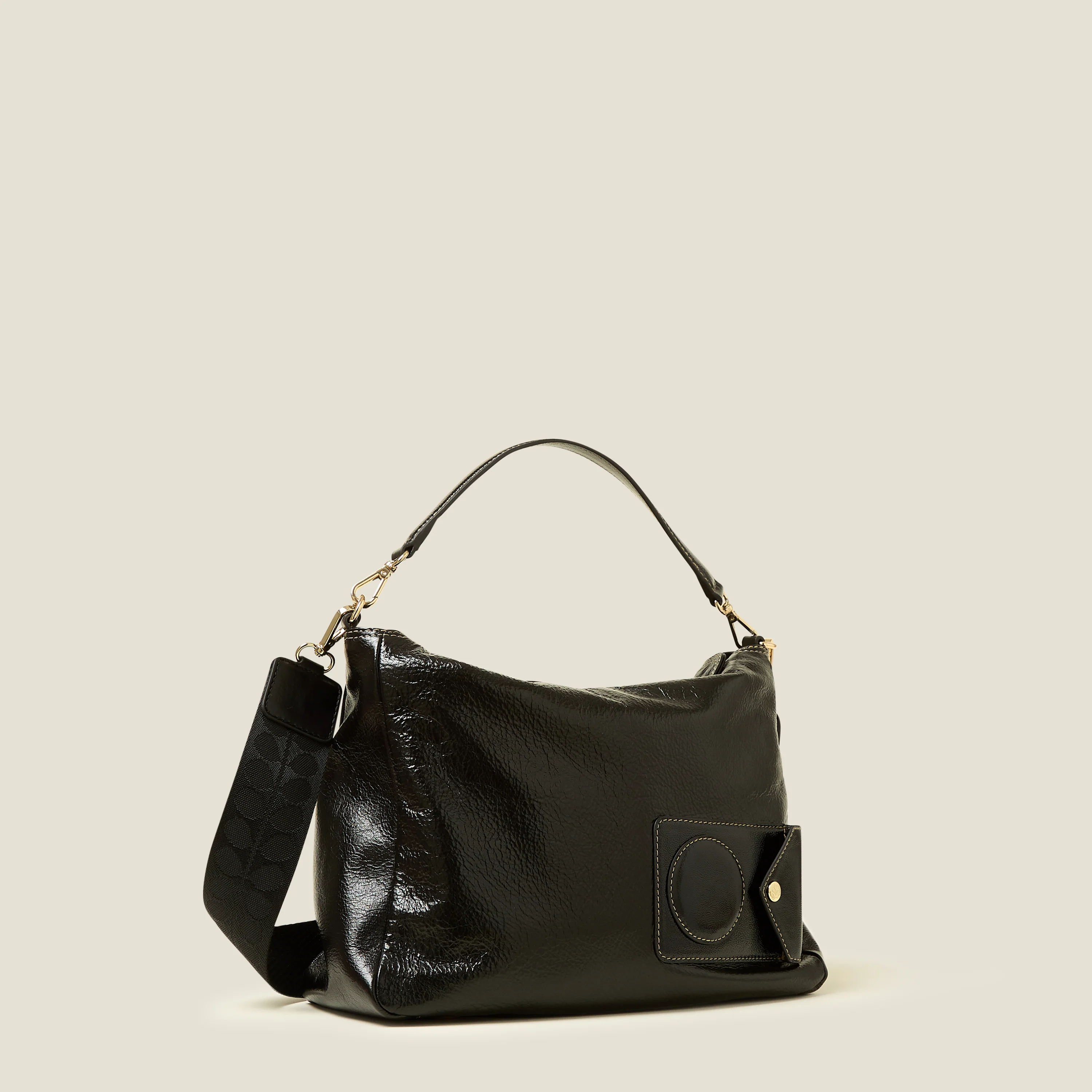 Softie Shoulder Bag - OK Applique Black - Image 3