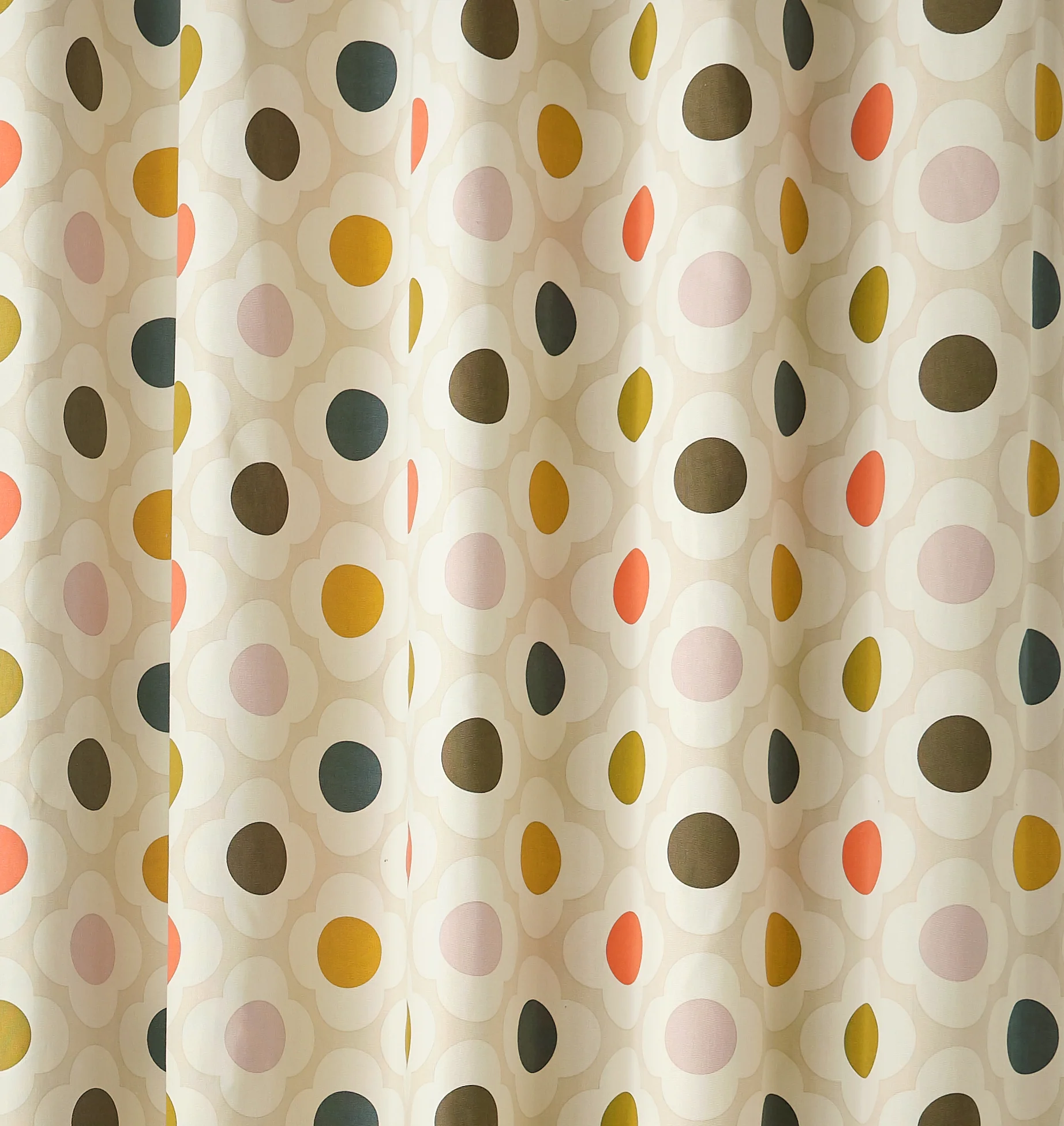 Spot Flower Blackout Lined Eyelet Curtains Summer - Image 2