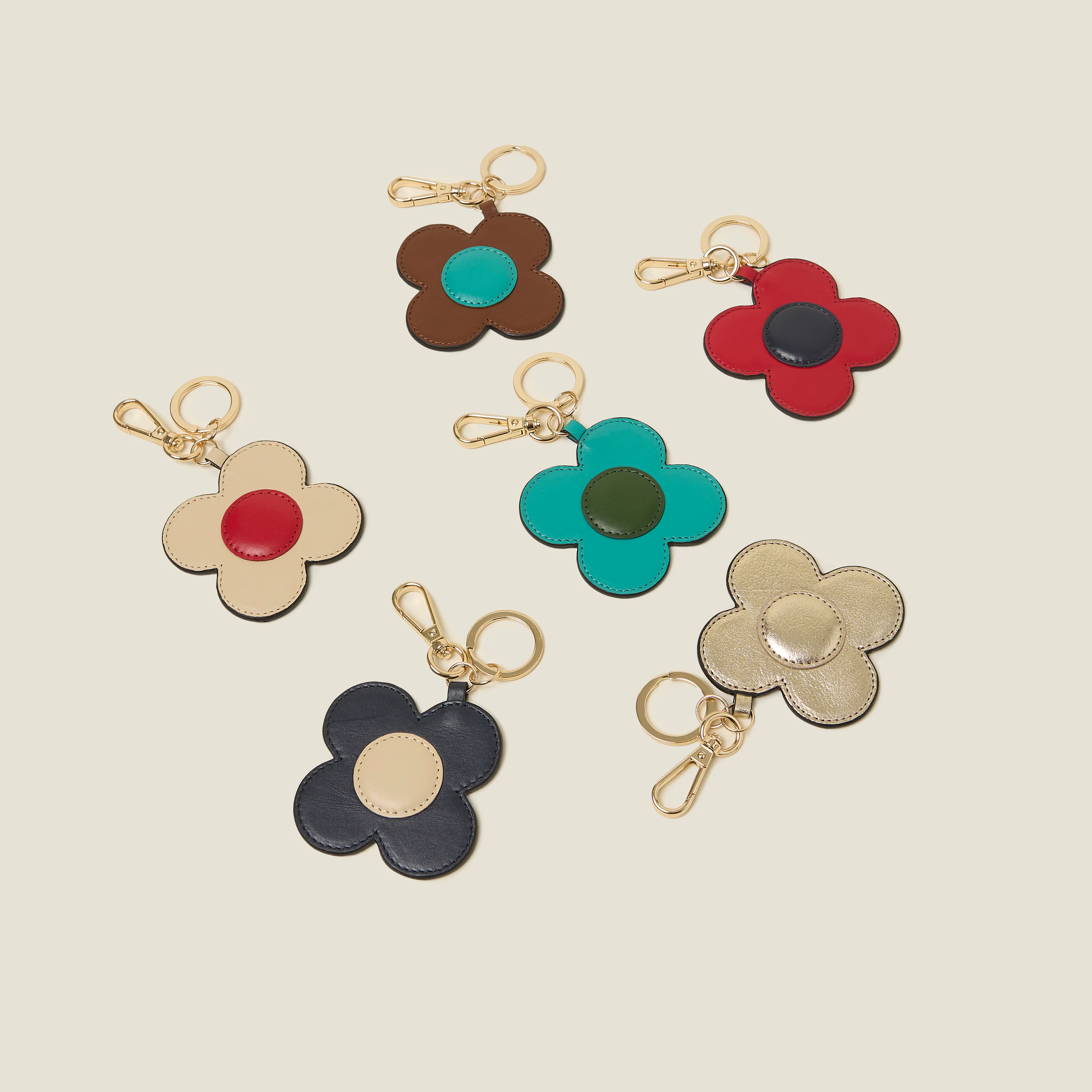 Spot Flower Key Ring - Turquoise - Image 4