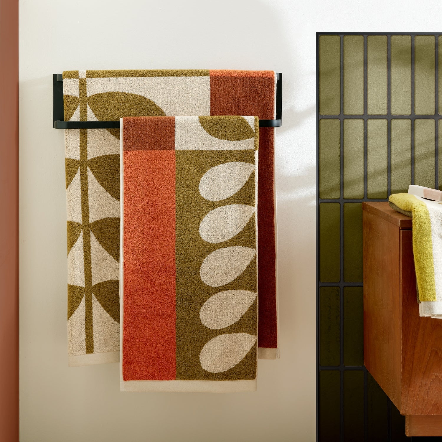 Stem Check Towels - Hazel Ochre - Image 2