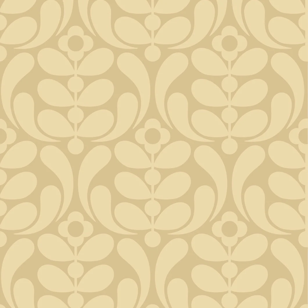 Stem Nouveau Cappuccino Wallpaper Sample