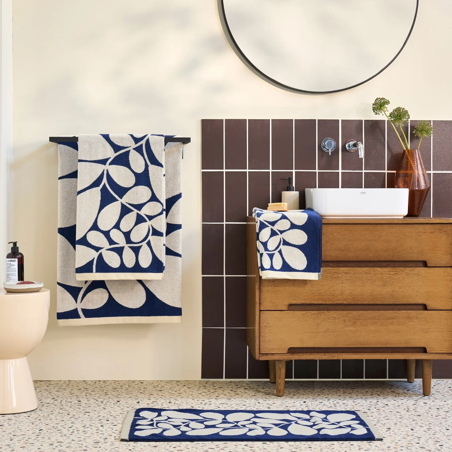 Sycamore Stripe Towels - Dusk