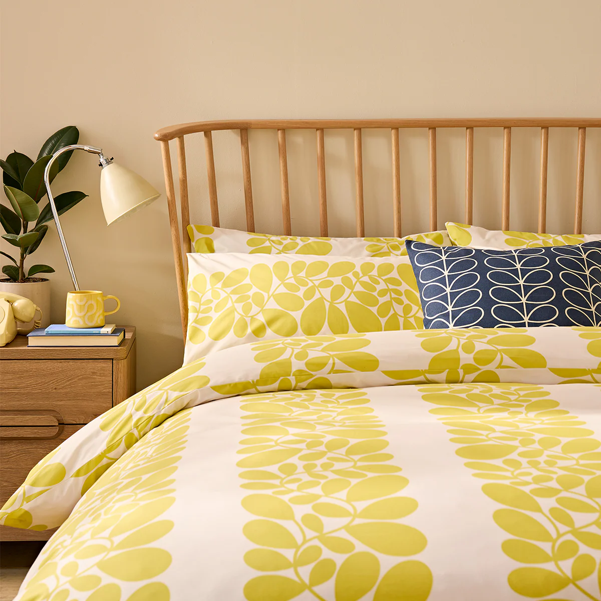 Sycamore Stripe Bed Linen Set - Yellow - Image 5