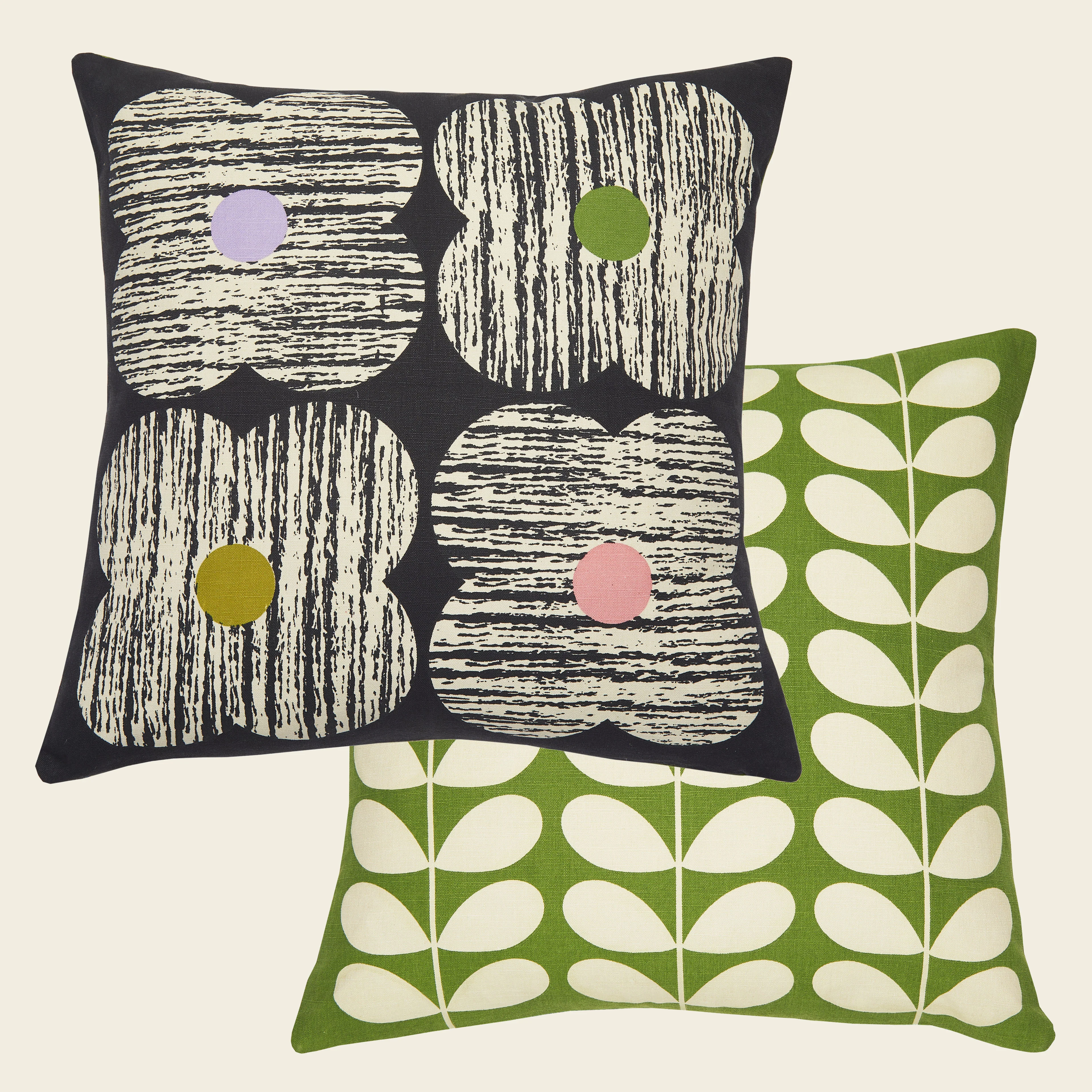 Textured Flower Cushion - Slate