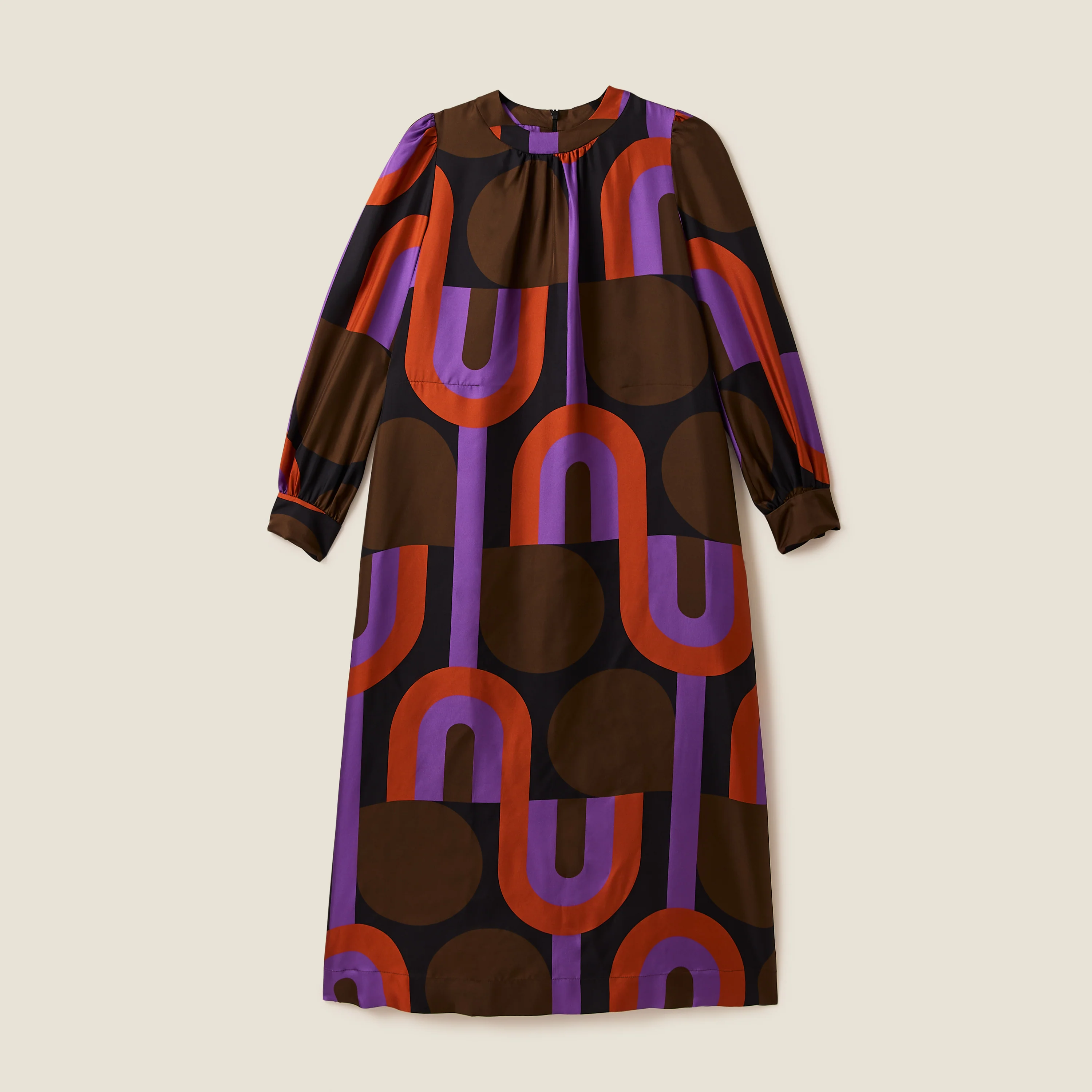 Orla Long Sleeve Midi Silk Dress - Circle Line - Image 2