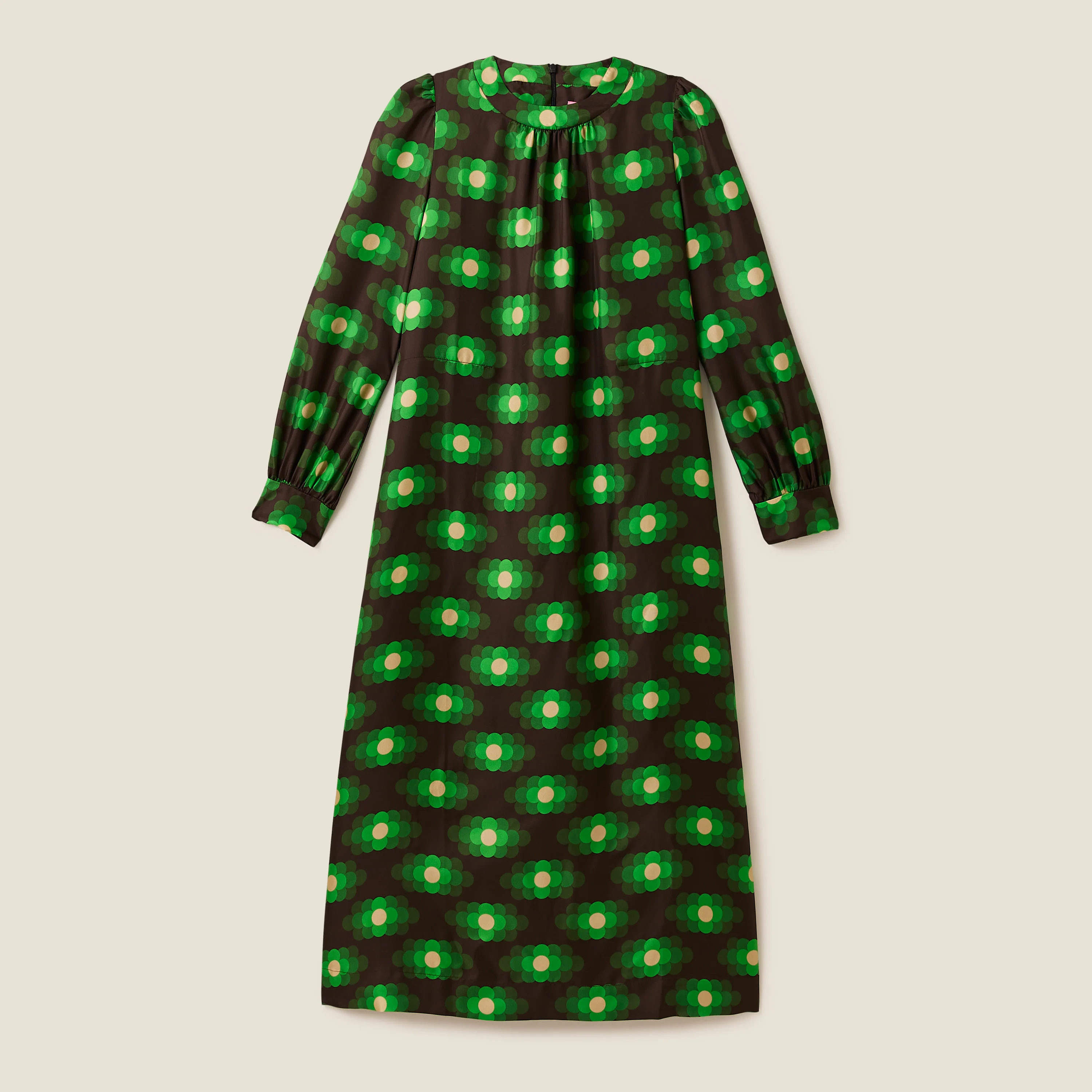 Orla Long Sleeve Midi Silk Dress - Flower Haze - Image 2