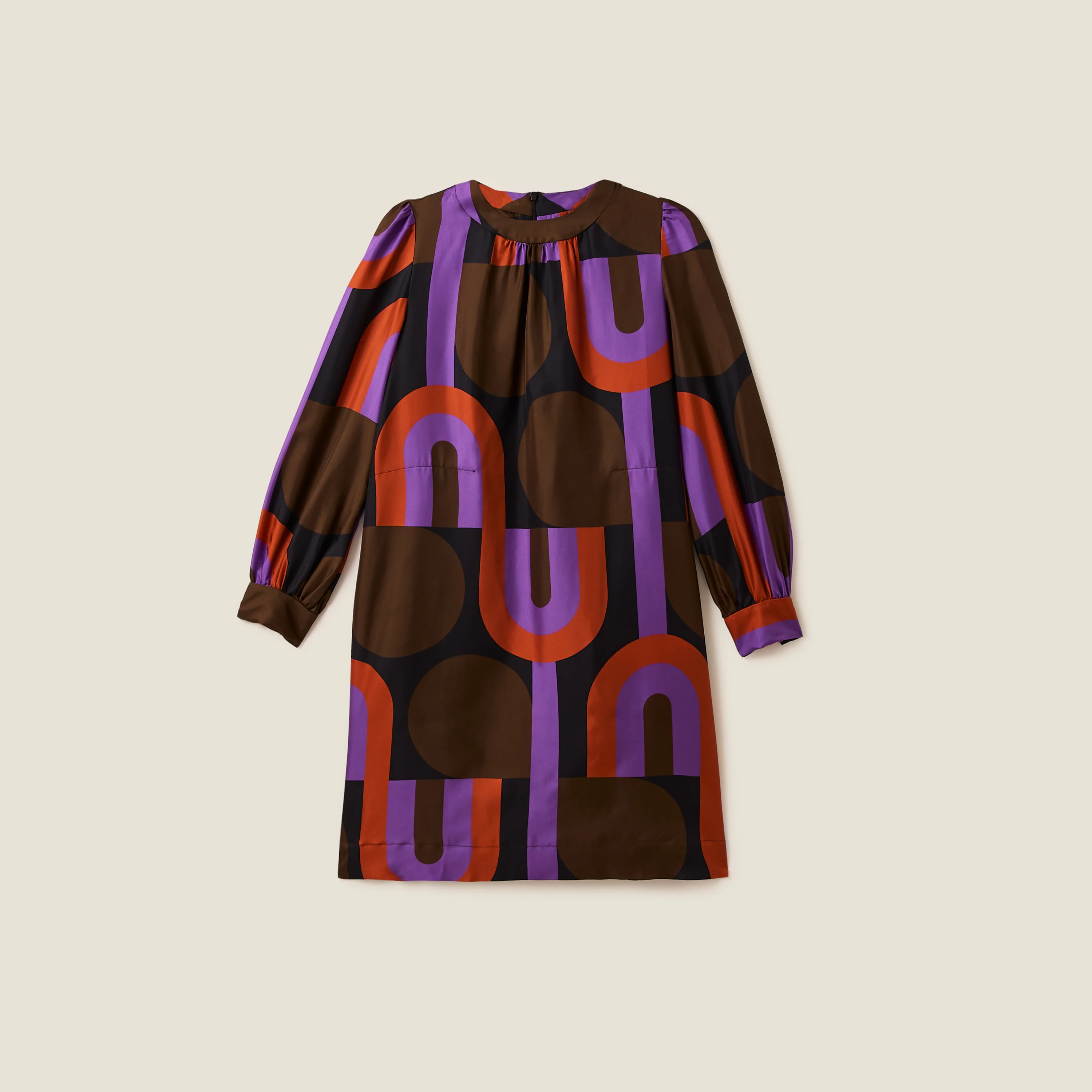 Orla Long Sleeve Mini Silk Dress - Circle Line - Image 2