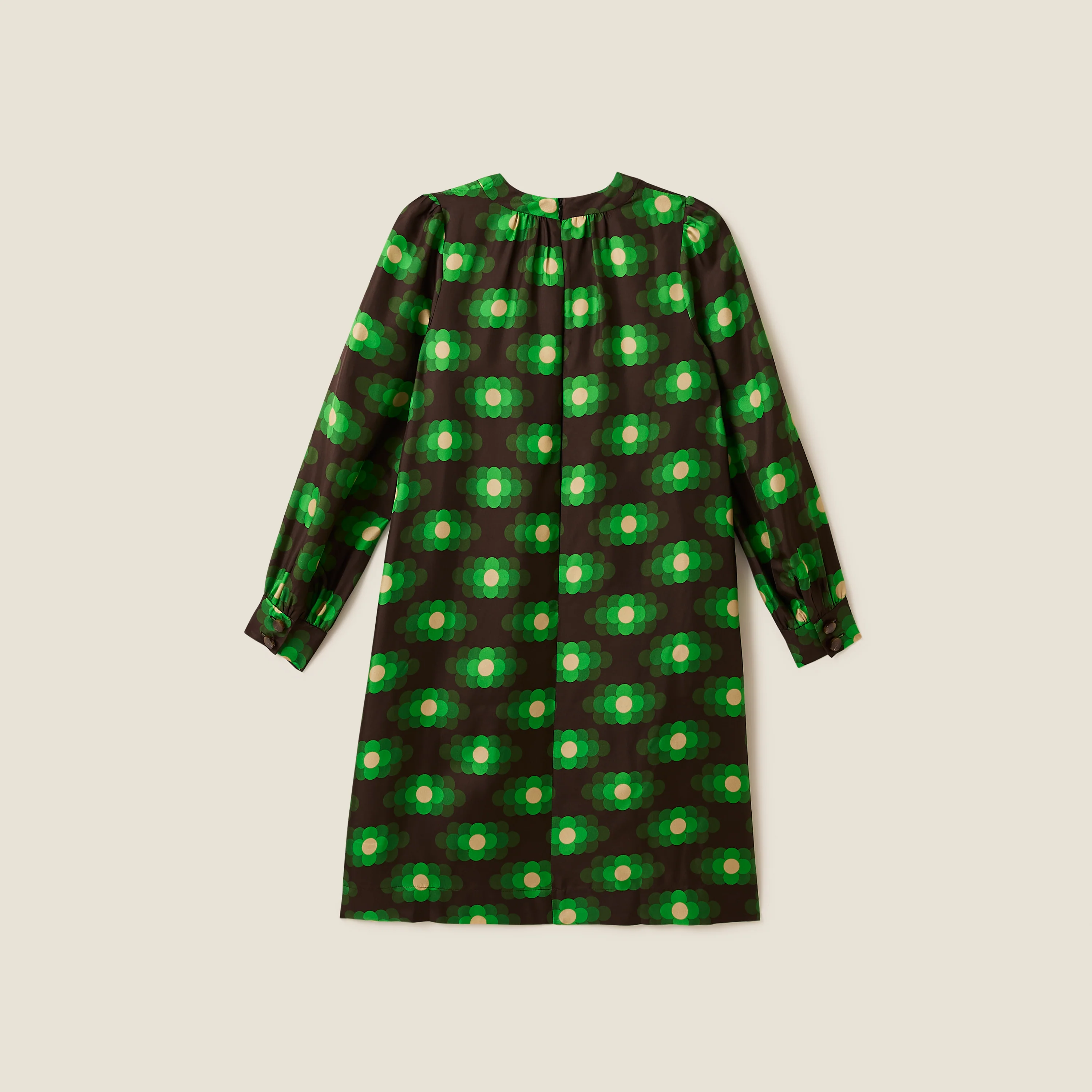 Orla Long Sleeve Mini Silk Dress - Flower Haze - Image 2
