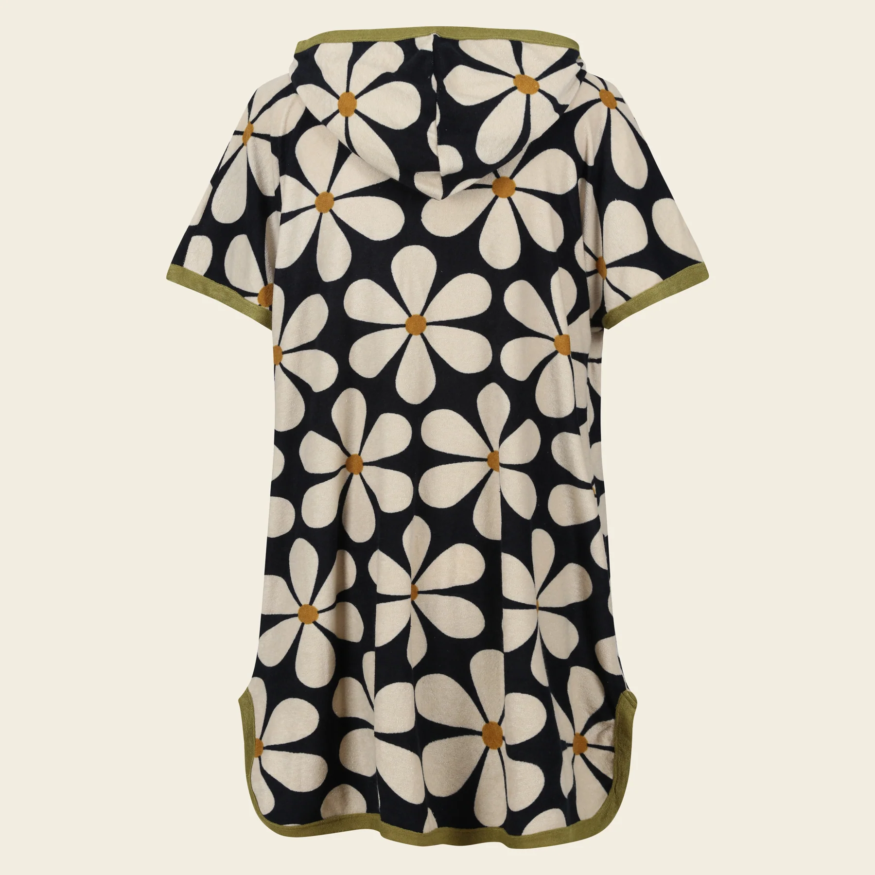 Towelling Dress Black Daisy - Image 4