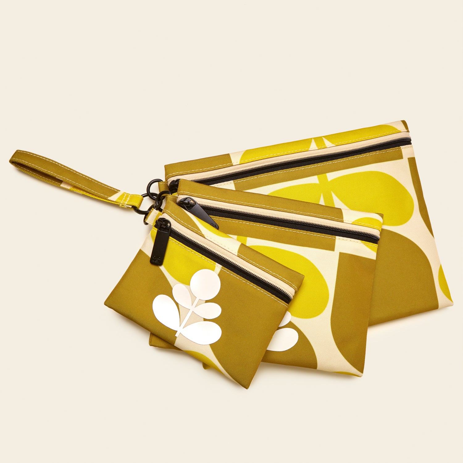 Triplet Set of 3 Pouches - Block Flower Sunshine - Image 2