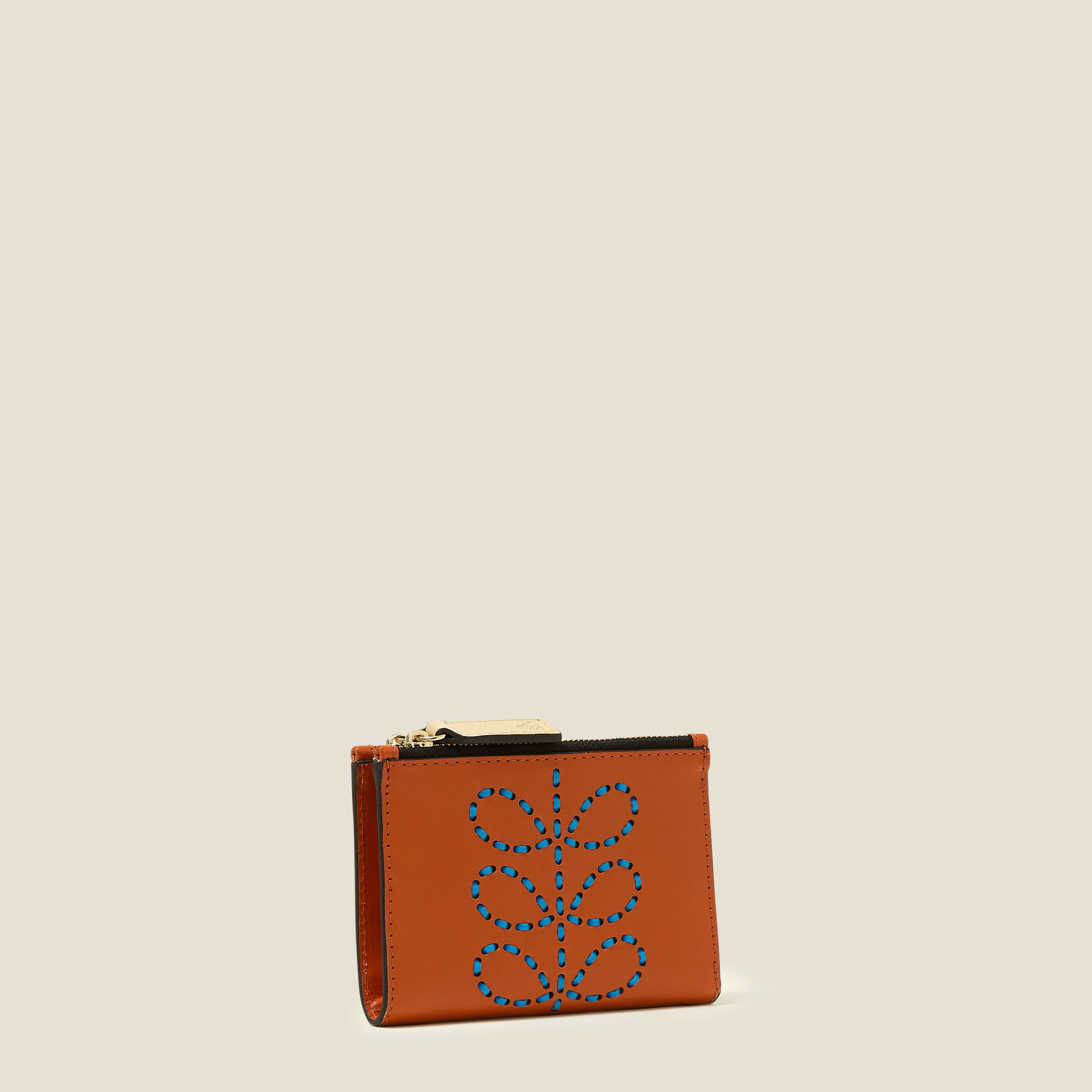 Two Way Coin Purse - Whipstitch Stem Orange - Image 2