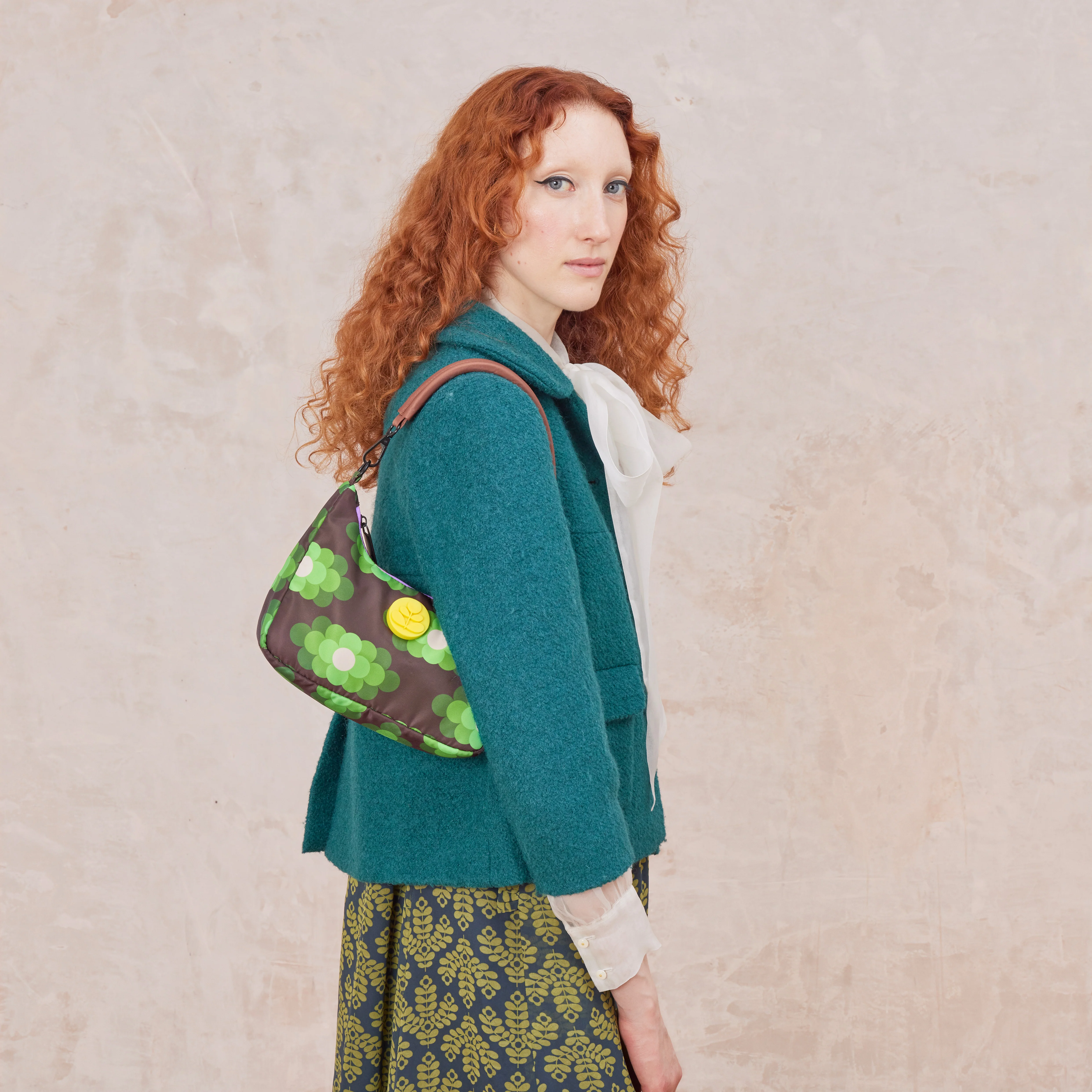 Venn Mini Shoulder Bag - Flower Haze Neon Green - Image 2