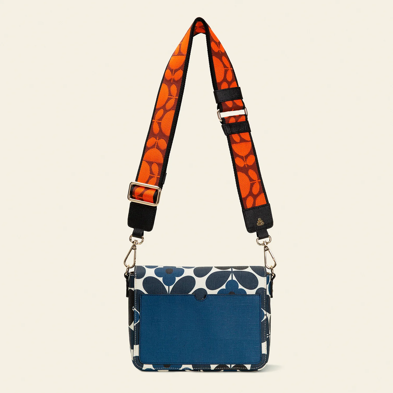 Vera Medium Crossbody - Flower Tile Navy - Image 3