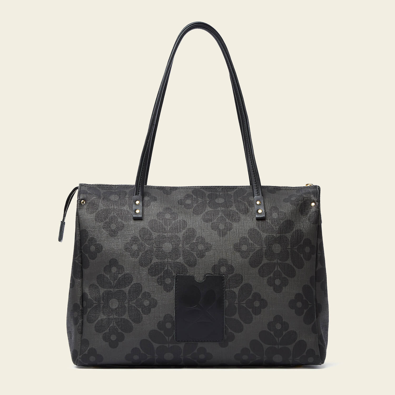Watson Tote - Flower Tile Charcoal - Image 4