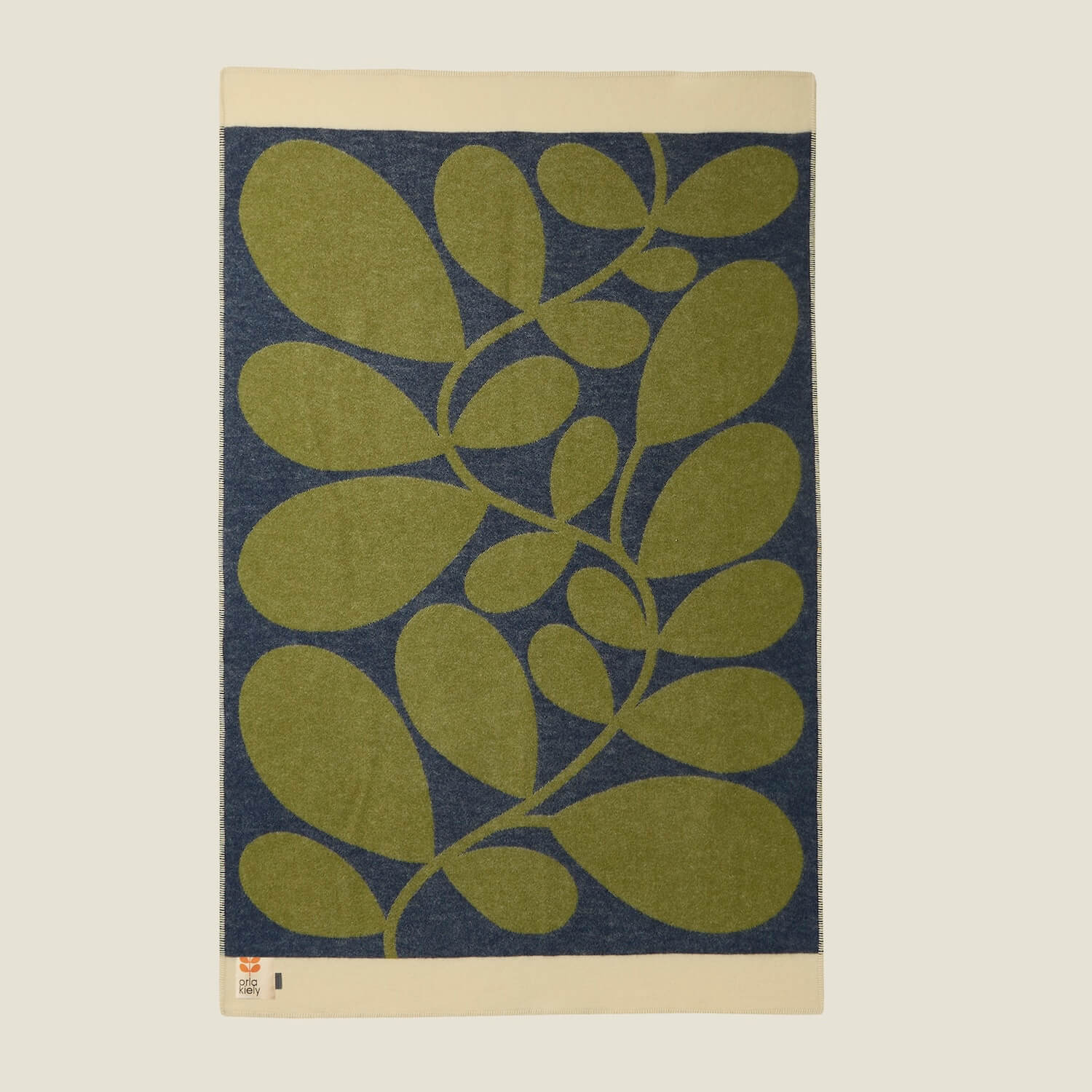 Wool Blanket - Sycamore Navy & Moss - Image 2