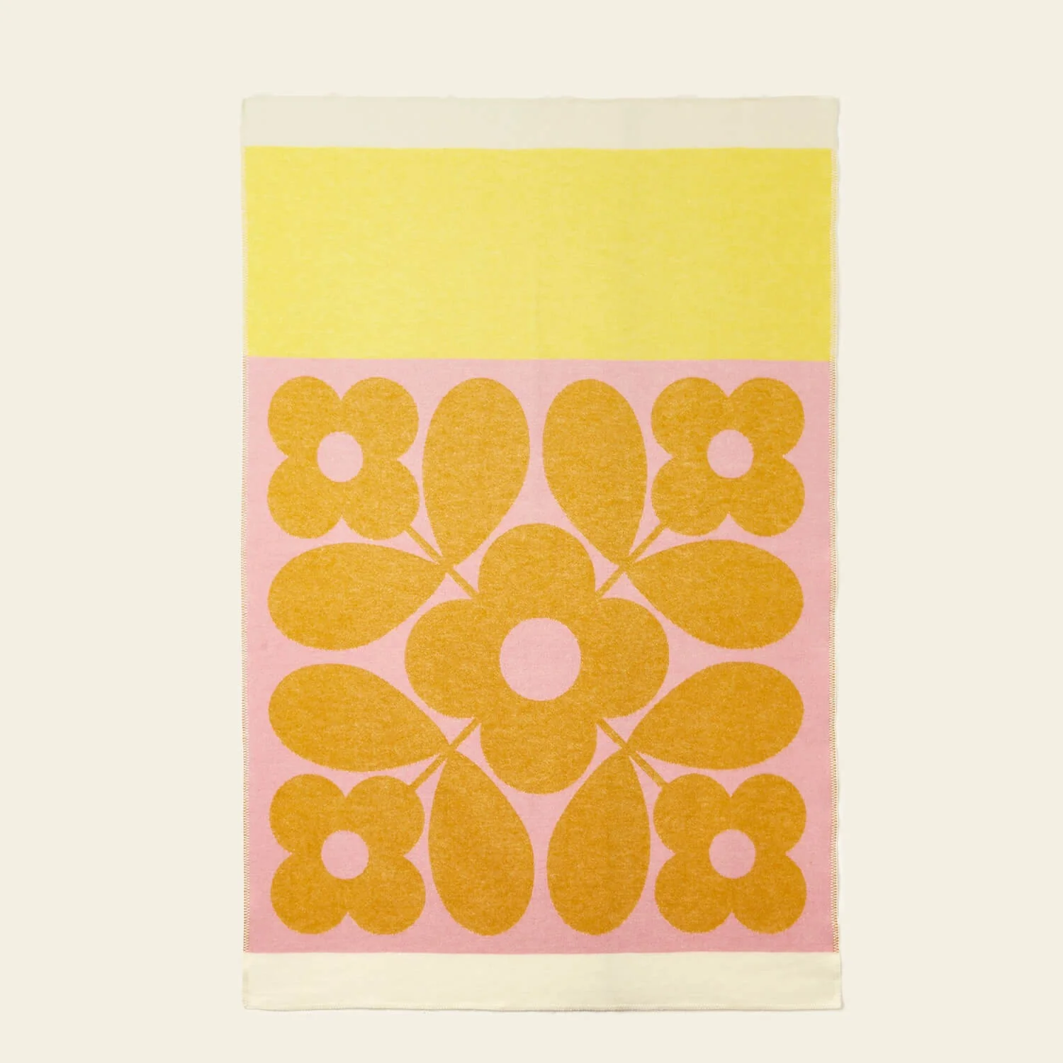 Wool Jacquard Blanket - Flower Tile - Image 2